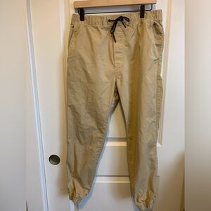 American Eagle Outfitters Extreme Flex Tan Drawstring Jogger Pants - Men Small